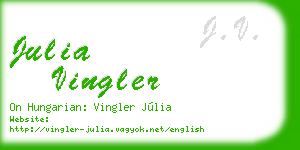julia vingler business card